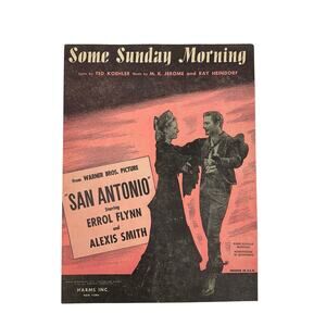 Some‎ Sunday Morning Sheet Music San Antonio Errol Flynn Alexis Smith